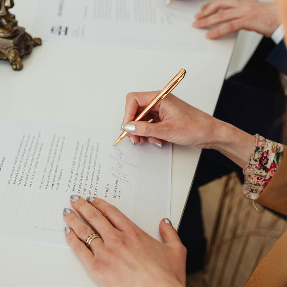 Firma de divorcio o separación